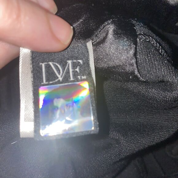 DVF DIANE VON FURSTENBERG WOMEN'S 2 BLACK Sleeveless DRESS Back Zip Pockets - Picture 11 of 11